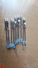 Flecha de pesca de acero inoxidable, Flecha de tirachinas, cabeza de bala, Flecha de caza, dardos de habilidad, gran oferta, 10 Uds.