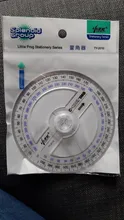 Puntero Circular de plástico de 10cm y 360 grados, regla para ángulos, buscador, brazo oscilante para escuela, suministros de oficina, gran oferta