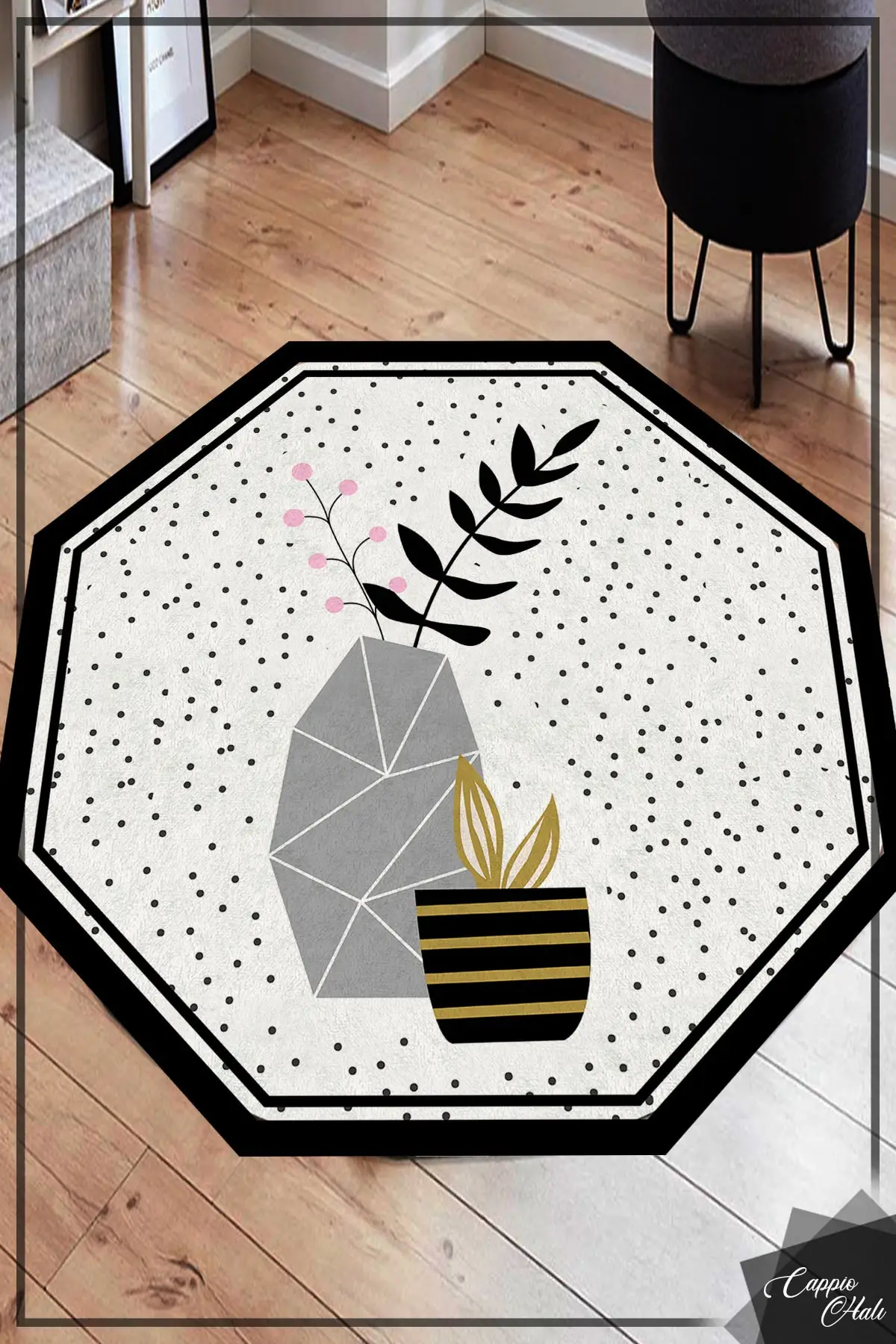 CAPPIO HALI Spotted Flowerpot Pattern Octagonal Round Carpet (Machine Washable Non-Slip Leather Base)
CAPPIO HALI Spotted Flowerpot Pattern Octagonal Round Carpet (Machine Washable Non-Slip Leather Base)