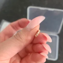 6mm/8mm encantador de oro/oro rosa/plata circón circular CZ Hoop pendientes para las mujeres 925 plata esterlina pequeña ronda pendientes de joyería