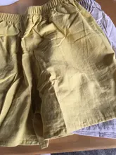 Pantalones cortos de cintura media para mujer, shorts femeninos informales de algodón y lino, disponible en talla grande, a la moda, 2020