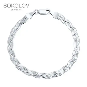Bracelet silver SOKOLOV fashion jewelry 925 women's/men's, male/female, women's male 
Bracelet silver SOKOLOV fashion jewelry 925 women's/men's, male/female, women's male