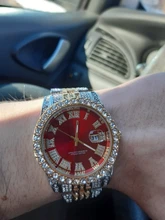 ALLICEONYOU-relojes de circonia cúbica, pulsera de diamantes de alta calidad, de acero inoxidable, Color oro nuevo y plateado, a la moda, Hip Hop, para regalo