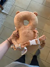 Cojín de protección para la cabeza de bebés recién nacidos, reposacabezas suave de dibujos animados, almohadas de seguridad, mochila con estampado de mariposa, protección contra caídas