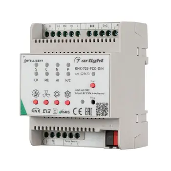 025673 intelligent Arlight fan coil controller knx-703-fcc-din (230V, 3x6a) 1 PCs
025673 intelligent Arlight fan coil controller knx-703-fcc-din (230V, 3x6a) 1 PCs