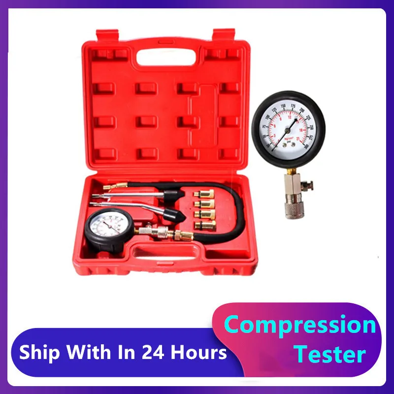 8 PCS Petrol Gas Engine Cylinder Compressor Gauge Meter Test Pressure Compression Tester Leakage Diagnostic Post With Adapter
8 PCS Petrol Gas Engine Cylinder Compressor Gauge Meter Test Pressure Compression Tester Leakage Diagnostic Post With Adapter
