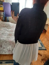 Suéter de punto para mujer, Jersey corto de manga larga y cuello alto, de punto, a la moda, otoño e invierno, 2021