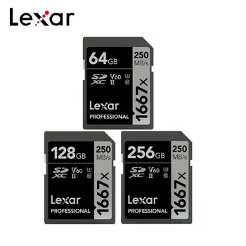Original Lexar Memory Card 1667x V60 250MB/s Flash Card 64GB 128GB 256GB UHS-II U3 SD Card SDXC C10 For 3D 4K HD Video
Original Lexar Memory Card 1667x V60 250MB/s Flash Card 64GB 128GB 256GB UHS-II U3 SD Card SDXC C10 For 3D 4K HD Video