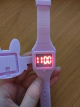 Relojes de goma con dibujos para niños, relojes infantiles electrónicos de goma con, con animaciones de conejos, funda abatible