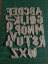Plantillas con alfabeto en inglés, troqueles de corte de Metal para álbum de recortes/fotos, gofrado de papel DIY decorativas