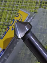 UCHEER-avellanador HSS de 90 grados, 3 flauta, cortador de chaflán de acero y madera, herramienta eléctrica de 4,5 a 50mm