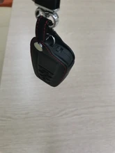 VCiiC-Funda de cuero para llavero de coche, funda de 3 botones, sin llave, para Toyota Camry, CHR, Prius, Corolla, RAV4, Prado 2017, 2018