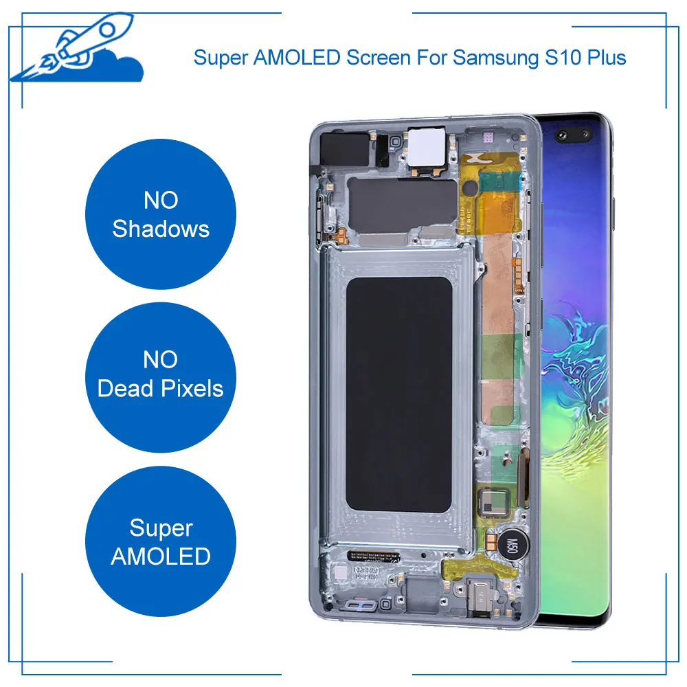 100% OEM AMOLED Display for SAMSUNG Galaxy S10 + Plus Super AMOLED Display Touch Screen Digitizer Assembly Replacement With Gift
100% OEM AMOLED Display for SAMSUNG Galaxy S10 + Plus Super AMOLED Display Touch Screen Digitizer Assembly Replacement With Gift