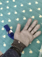 Guantes de seguridad laboral de acero inoxidable, 1 Uds., anticorte, malla metálica, para carnicero