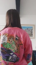 Sudadera con capucha Harajuku para mujer, ropa de calle de anime, moda de Otoño de estilo coreano, jerséis, camisetas de manga larga, ropa loca, 2021