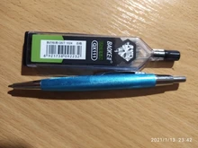 Mini lápiz de Metal para estudiantes, 0,7/0,5mm, negro, amarillo, rosa, azul, lápiz mecánico automático de escritura, recargas de 30 Uds.