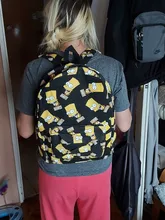 Mochila de lona con estampado de dibujos animados para chicas adolescentes, morral escolar de lona con estampado de dibujos animados, informal, de hombro, de viaje