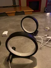 Led-Table-Lamp Night-Light Acrylic Bedroom Dimmable Living-Room Circular Black/white