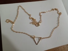 FAMSHIN-collar de cadena sencillo para mujer, collar triangular delicado minimalista, con amuleto para mujer, 2017