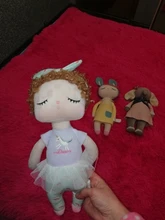 Metoo-conejo de peluche de felpa para niñas, conejo, ciervo, ballet, chica sirena, regalo de cumpleaños y Navidad