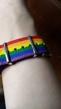 Pulseras bisexuales trenzadas para hombres y mujeres, pulseras trenzadas del orgullo de los homosexuales, del arco iris de Nepal, joyería de amistad