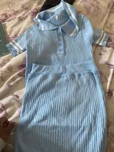 Top de manga corta con botones y falda, Conjuntos de 2 piezas, para mujer, informal, a la última moda