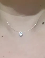 Collar de hilo de pescar transparente para mujer, cadena Invisible con diamantes de imitación, regalo para mujer, gran oferta