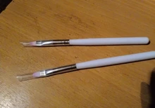 Pintura en Gel UV para manicura, lápiz para dibujar y esculpir uñas artísticas, lápiz para dibujar pétalos de media luna, mango corto, herramientas de manicura para salón DIY, 1 Uds.