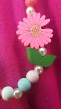 Suéter con dibujos de animales y flores de madera para niños, collar, pulsera, regalos para niñas, joyería para regalo de fiesta de cumpleaños