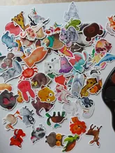 50 Uds. Mezcla de estilos, pegatina de animales de acuarela, luz de neón, pegatinas divertidas DIY para portátil, coche, equipaje, bicicleta, Juguetes