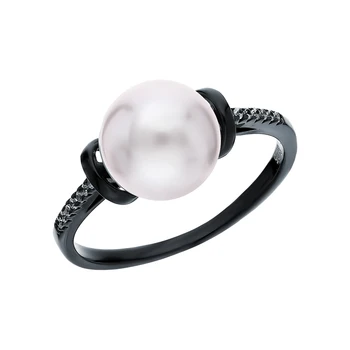 Silver ring with cubic zirconia and pearls cultured sunlight sample 925 
Silver ring with cubic zirconia and pearls cultured sunlight sample 925