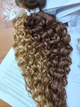 Ídolo de moda Afro Pelo Rizado paquetes de extensiones de cabello sintético 24-28 pulgadas 6 unids/lote Rubio degradado teje el pelo para las mujeres negras