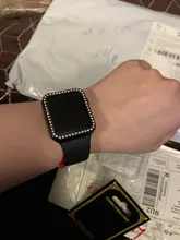 Funda protectora de diamante para Apple watch, carcasa de 44mm, 40mm, 42mm y 38mm para Apple watch band 5 4 3 2 1