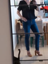 Pantalones vaqueros ajustados de cintura alta para mujer, ajustados de Vaqueros cintura alta, nuevos, 2020