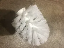 Escobilla limpieza inodoro, cabezal blanco, herramienta de baño, 1 reemplazo para PC, buena calidad, la mejor promoción
