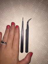 Pinzas para cejas rectas y curvadas de acero inoxidable, pinzas para pestañas falsas, pinzas para recoger gemas y diamantes de imitación, color negro