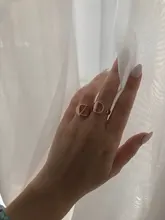 A-Z 26 anillos con letras para los hombres de las mujeres de oro rosa blanco abierto de oro ajustable anillo Alianzas de Boda mujer hombre amor anillo de compromiso