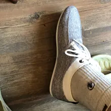 Zapatos informales de lona de alta calidad para hombre, calzado suave y cómodo para caminar, mocasines planos de lino transpirables