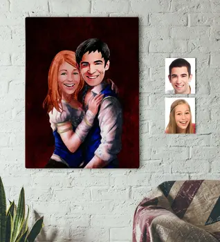 Personalized Valentine Abstract Caricature Of Canvas print 50x70cm -1 
Personalized Valentine Abstract Caricature Of Canvas print 50x70cm -1