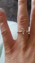 Anillos con letras iniciales simples para mujer, joyería de acero inoxidable con nombre apilable para parejas, regalo BFF para hermana, venta al por mayor