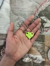 Collar de cadena con colgante de corazón de amor para hombre y mujer, 2 uds., regalo de San Valentín, 2021