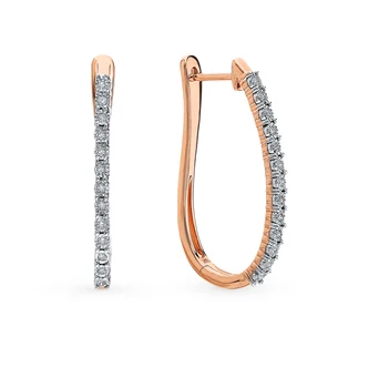 Gold earrings with diamonds sunlight sample 585
Gold earrings with diamonds sunlight sample 585