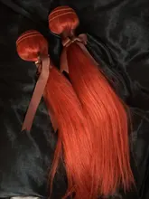 Remy Forte-extensiones de cabello humano brasileño, mechones rectos de jengibre y naranja de 30 pulgadas, venta al por mayor