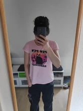 Camiseta con estampado de Pew Madafakas para mujer, camiseta divertida de gato negro asesino con pistola, camisetas de manga corta para Halloween, camisetas para mujer