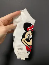 Calcetines tobilleros para mujer de algodón estilo Kawaii Disney Mickey Mouse, calcetín tobillero, verano 2020