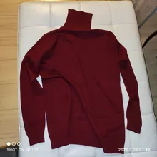 Suéter cálido de cuello alto para hombre, suéteres ajustados de punto ajustada, Tops de manga larga, Color sólido, otoño e invierno, M-3XL, novedad de 2020