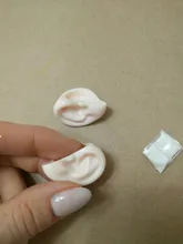 Muñeca icy juguete orejas juguete blanco natural bronceado piel oscura y súper negro, sólo orejas no muñeca