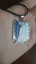 Ataque en collar de titanio alas de la libertad Eren Scout legión de guardia de la policía militar aprendiz escuadrón colgante Anime de la joyería