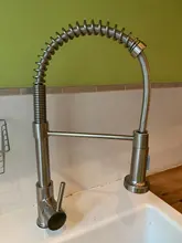 Senlesen-grifo de cobre para fregadero de cocina, Doble Modo de agua, giratorio, caliente y frío