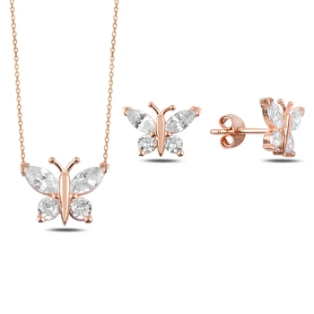Kutaydan Zircon Cubic Zirconia Butterfly 925 Sterling Silver Set Made in Turkey
Kutaydan Zircon Cubic Zirconia Butterfly 925 Sterling Silver Set Made in Turkey